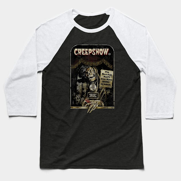 Vintage Horror Creepshow Baseball T-Shirt by Mesrabersama